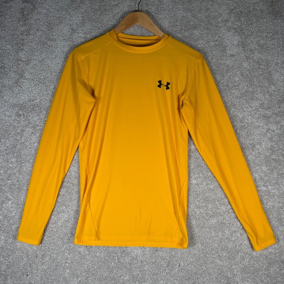 Under Armour Other - Under Armour HeatGear Mens Large Gold Yellow Long Sleeve Compression Shirt